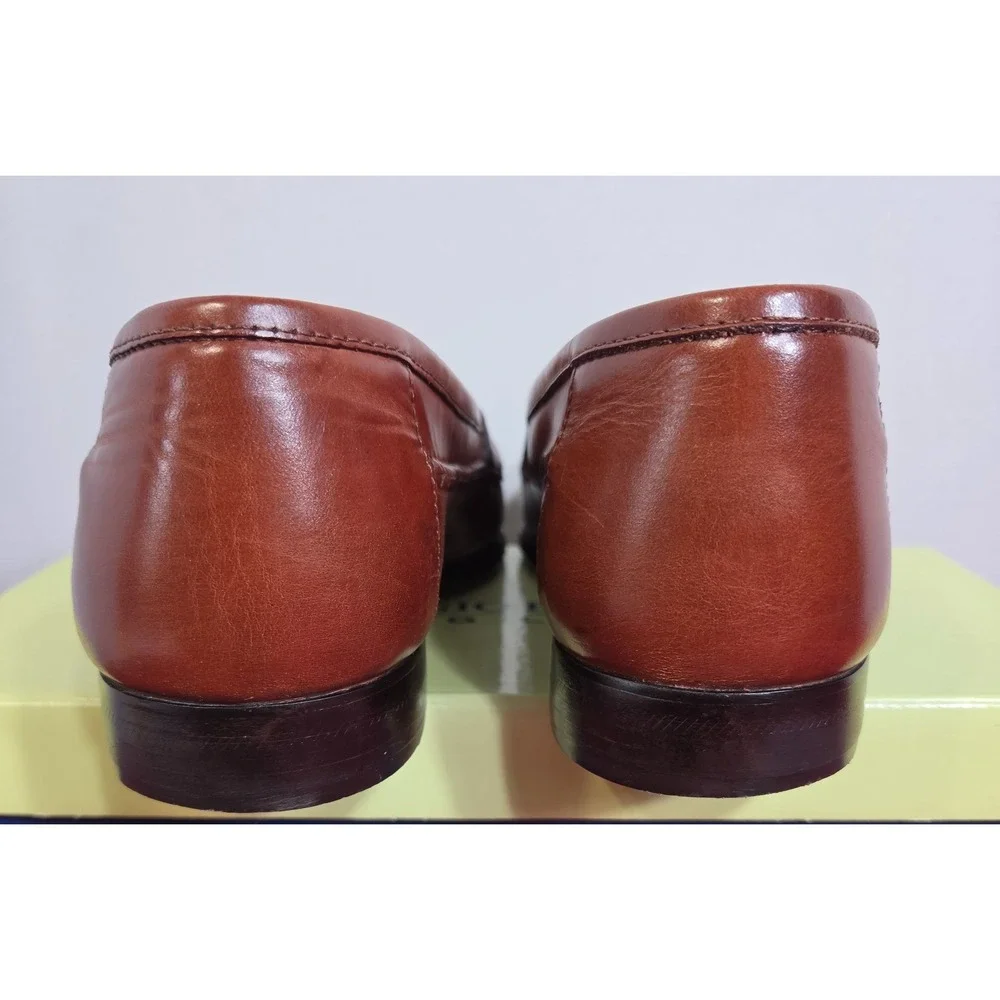 Giorgio Brutini Le Glove Penny Loafers Two Tone Brown Leather Canvas Mens 10M